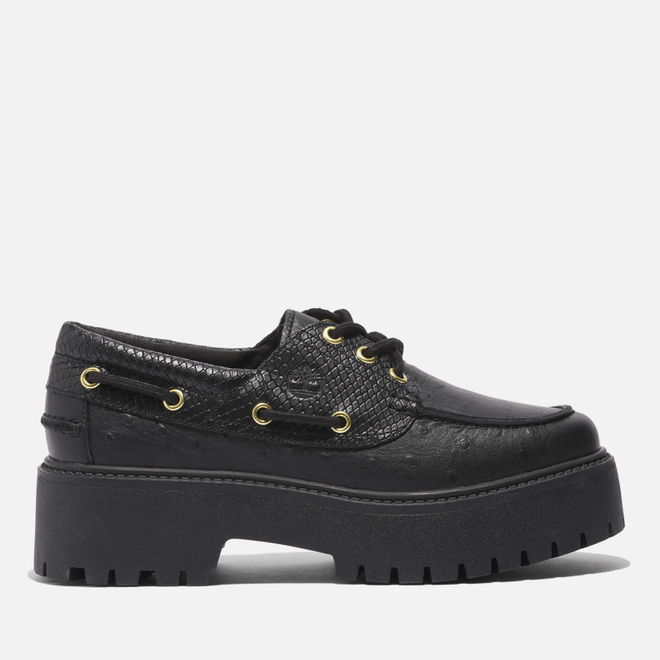 Timberland Stone Street Leather Platform Shoes Black TB0A2QEY0151