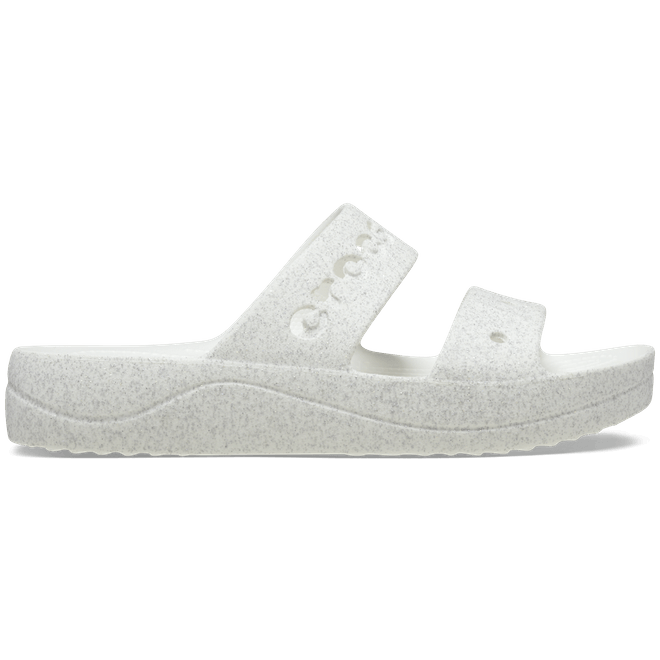 Crocs Women Baya Platform Glitter Sandals White 