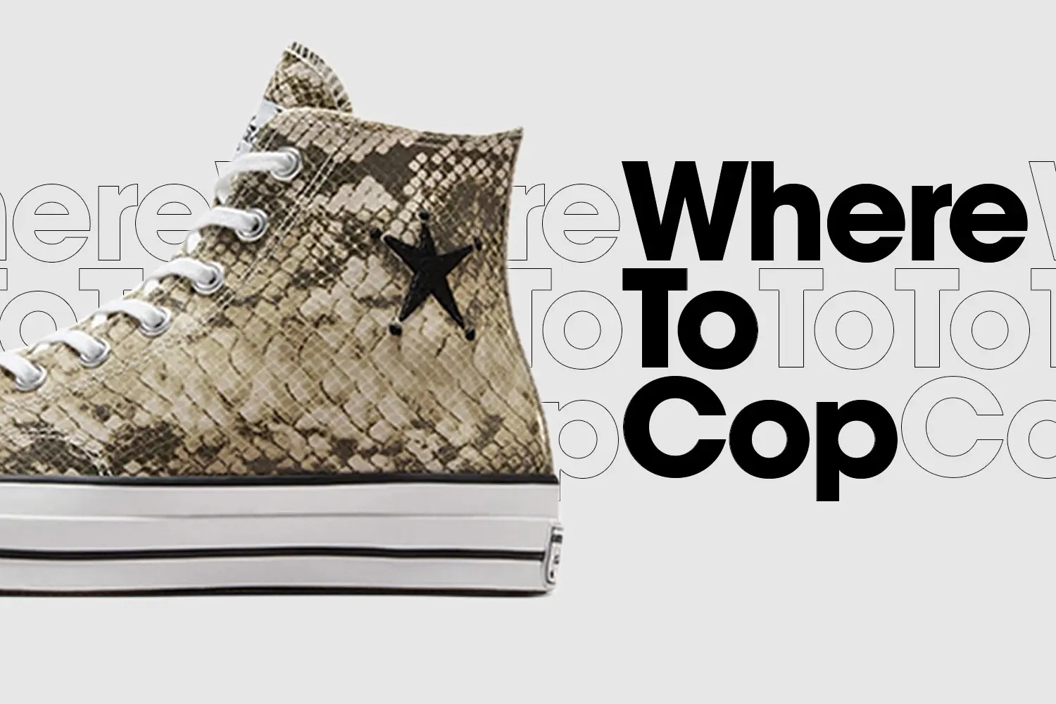 Where to cop: der Stüssy x Converse Chuck 70 'Snakeskin'