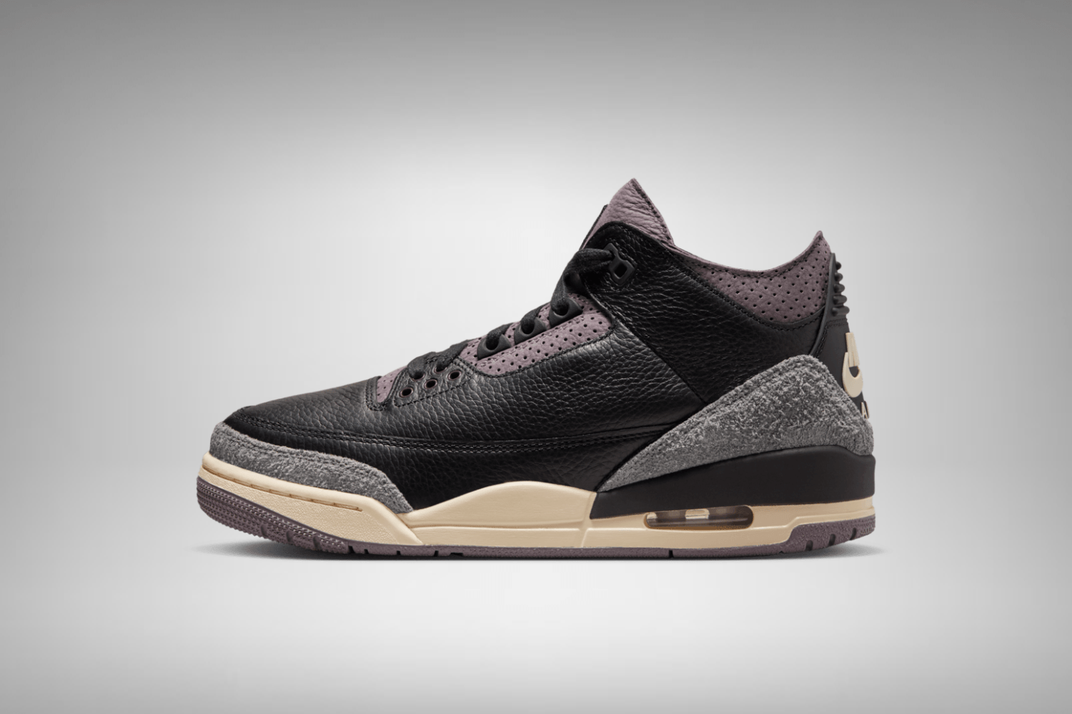 Official images of the A Ma Maniére x Air Jordan 3 in 'Black'
