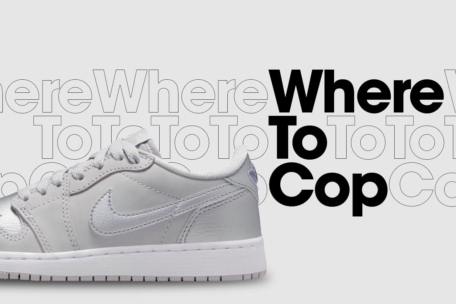 Where to cop: the Air Jordan 1 Low OG 'Metallic Silver'