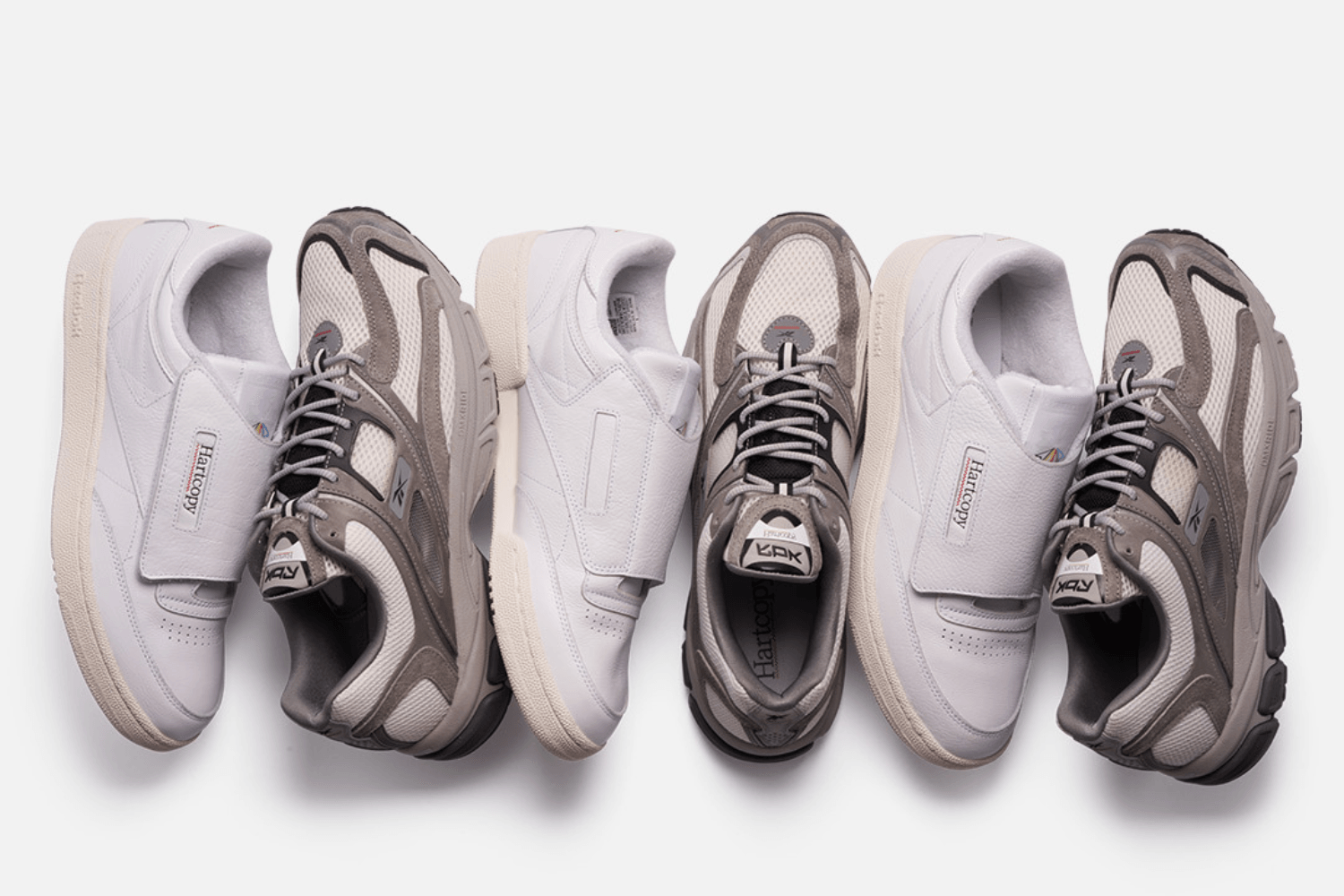 The Hartopy x Reebok Trinity Premier &amp; Club C Velcro are now available at Footpatrol