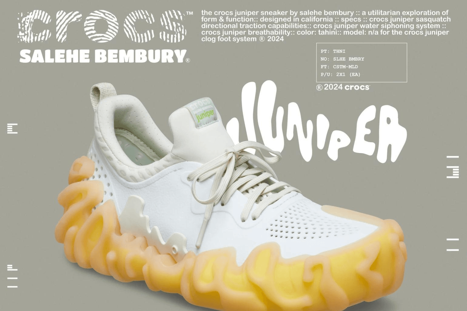 The Salehe Bembury x Crocs Juniper 'Tahini' drops soon