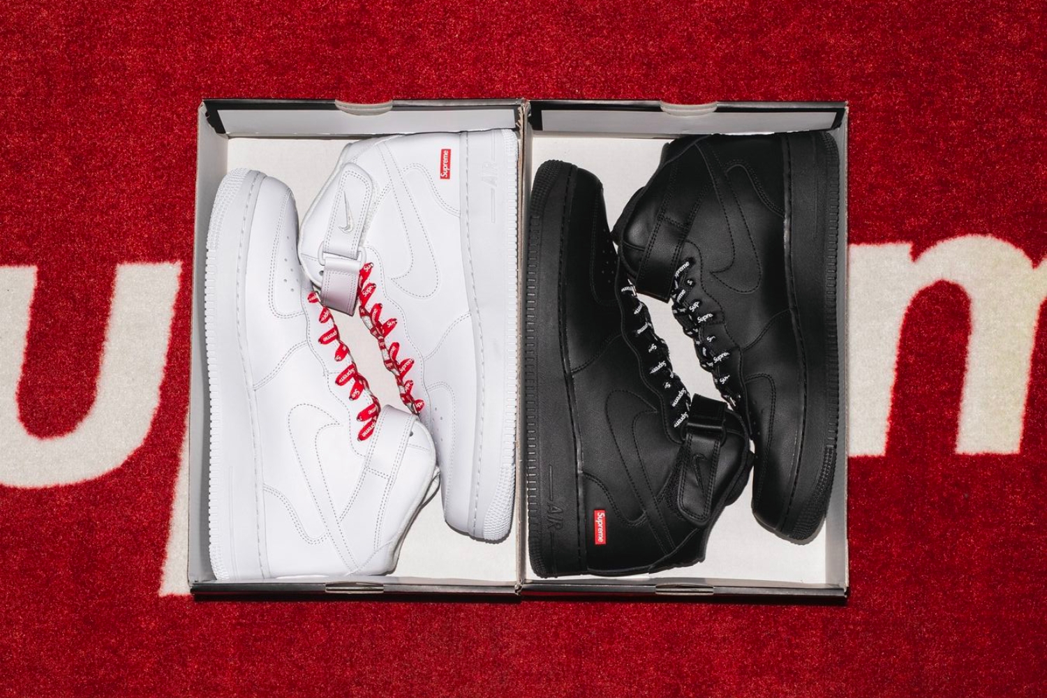 Supreme brings signature box logo to the Nike Air Force 1 Mid