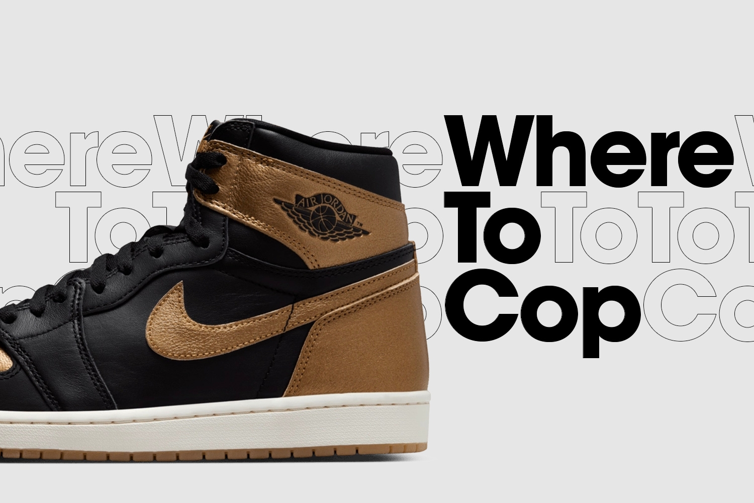 Where to cop: Air Jordan 1 High OG 'Black &amp; Metallic Gold'