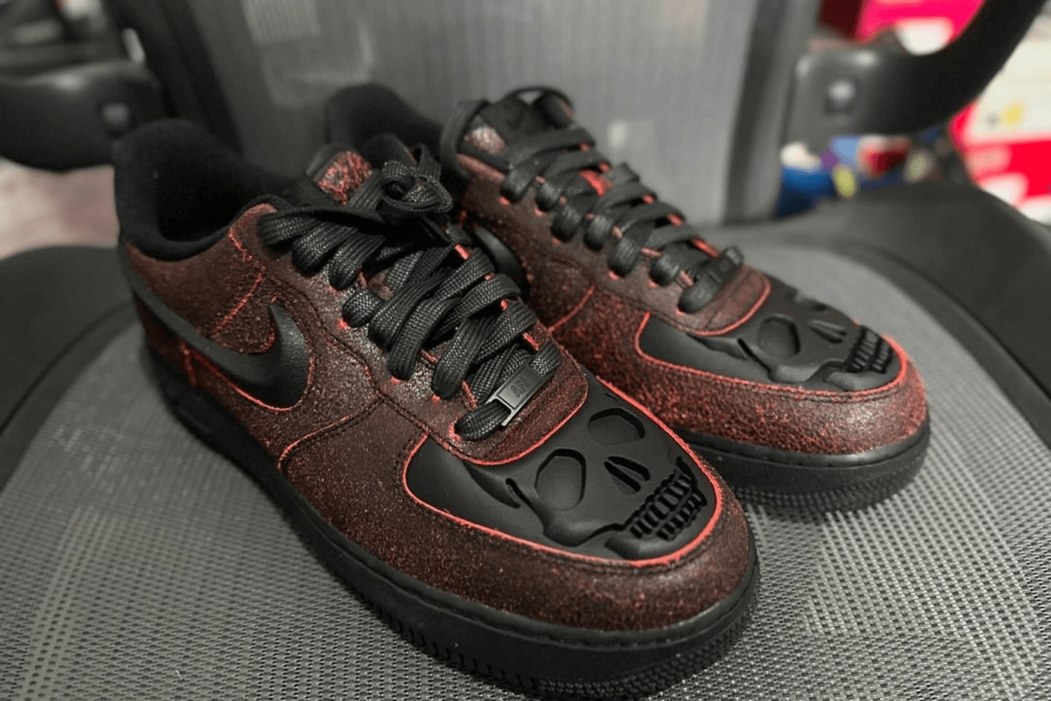 The Nike Air Force 1 Low 'Halloween' has a spooky design