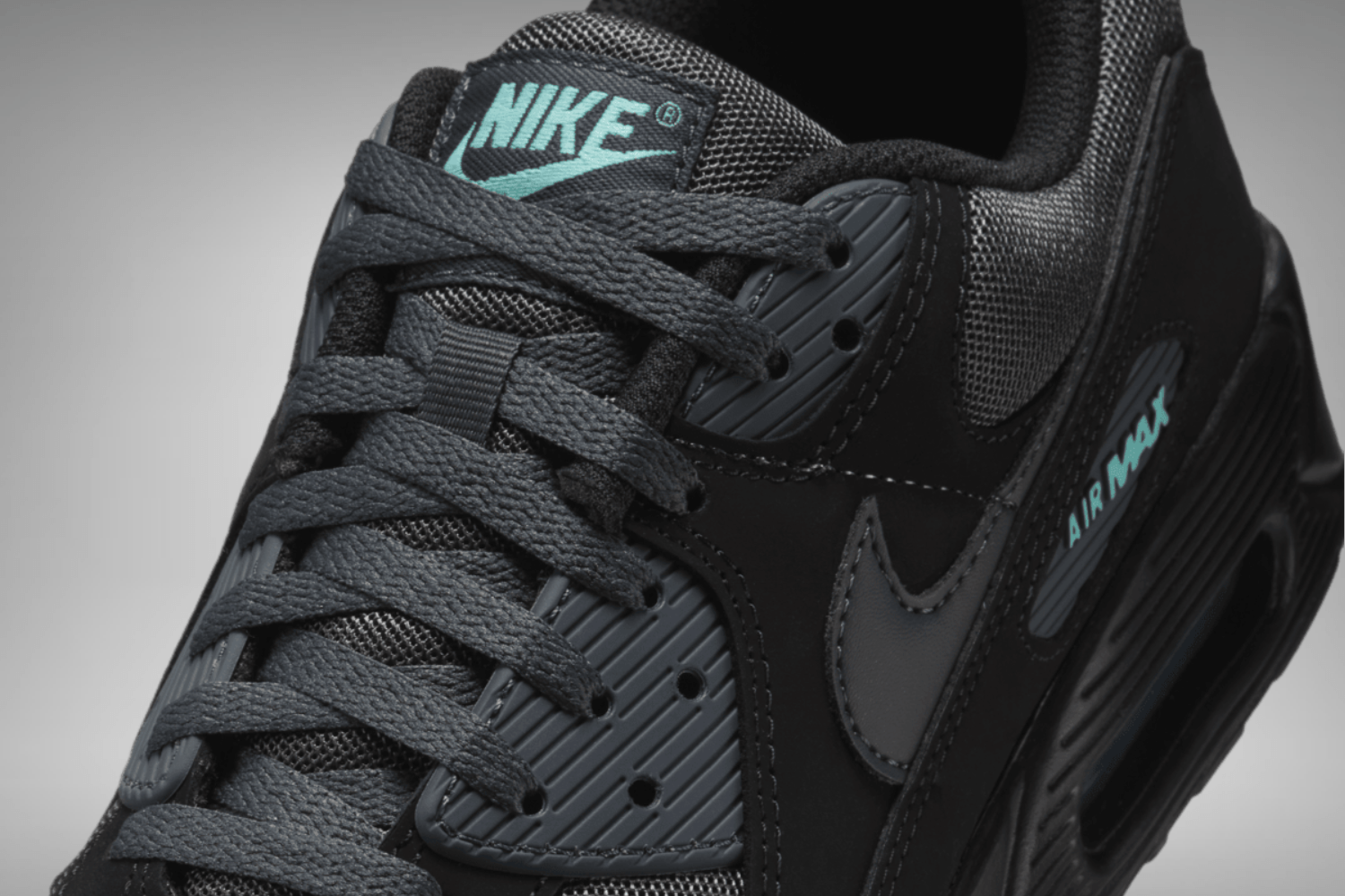 The Nike Air Max 90 'Black Tiffany' appears in 2024