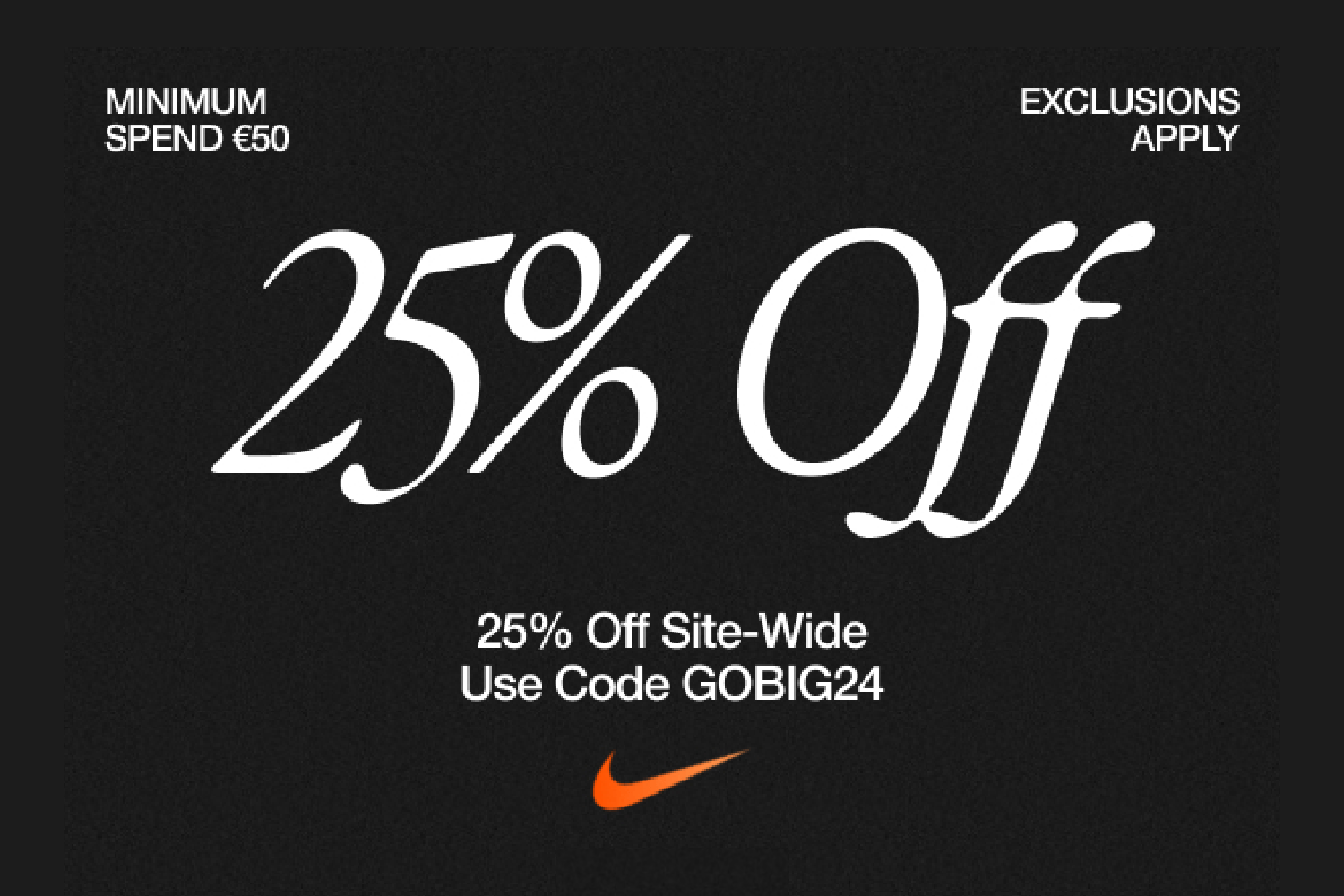 Black Friday alert! Enjoy 25% off site-wide at Nike