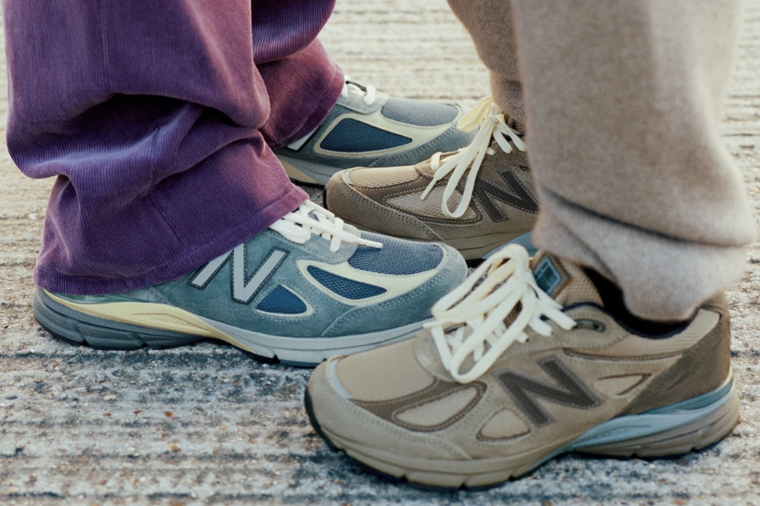 The AURALEE x New Balance 990v4 pack has a release date