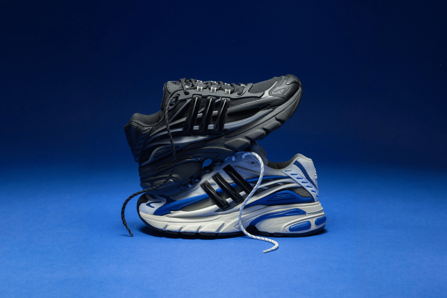 The adidas x Pharrell Williams Jellyfish drops in 'Royal Blue' and 'Triple Black' Colorways