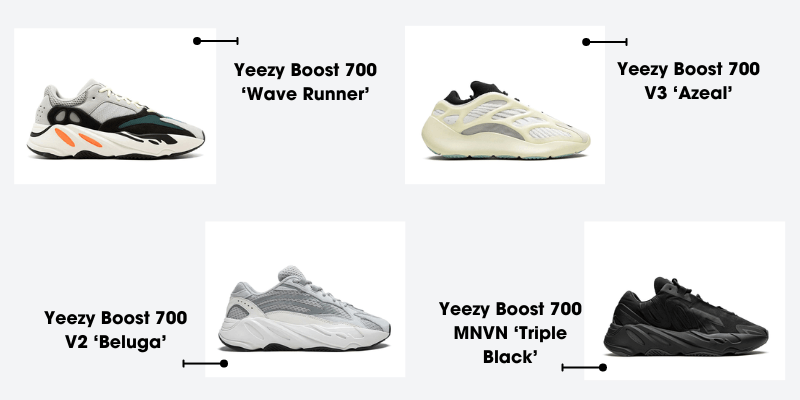 adidas Yeezy Boost 700 models