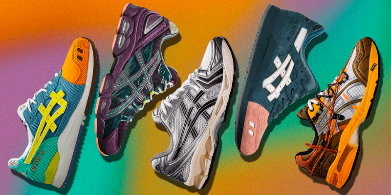 various different asics sneakers