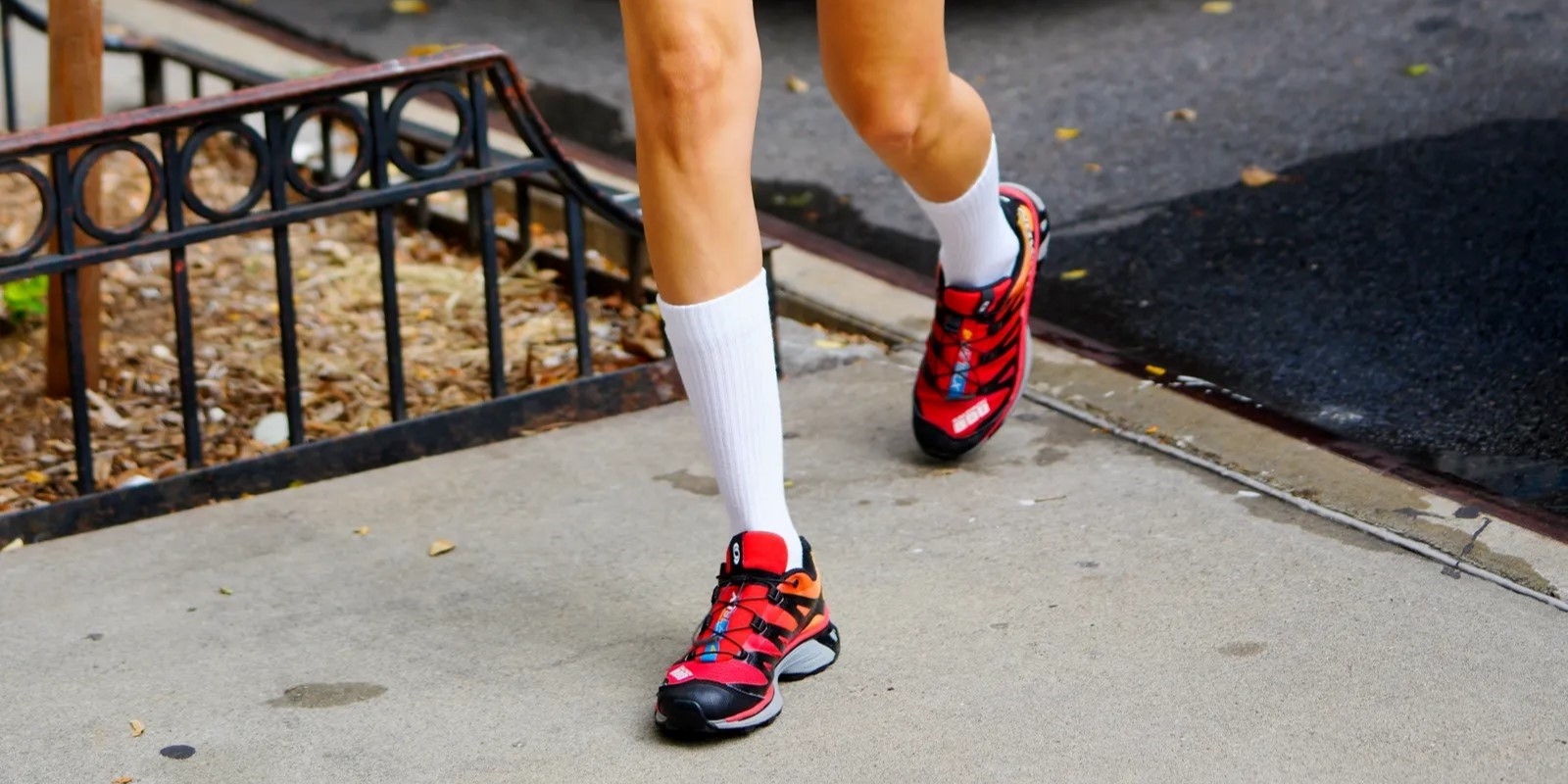 Salomon shoes worn at the Paris Fashion Week