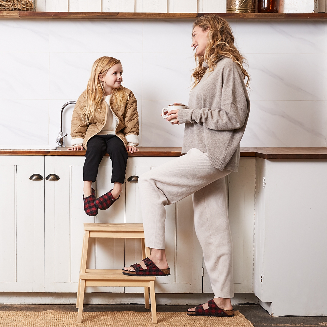 Mom and child wearing Birkenstock