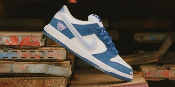 Blue with White Nike SB Dunk