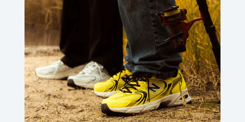 New Balance 530 yellow and white