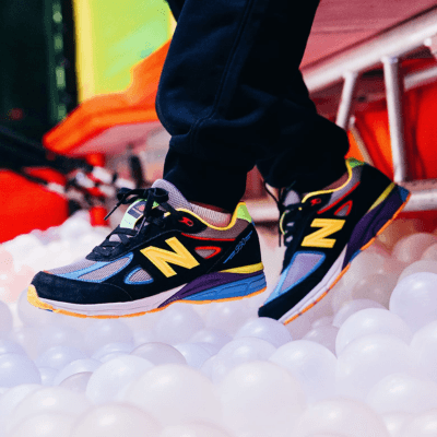 New Balance 990 kids on feet