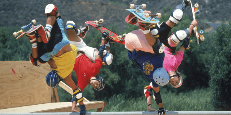 The Powell Peralta team in black/red Nike Jordan 1 Shoes