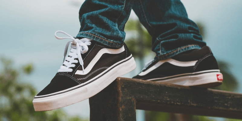 Vans Old Skool 'Black and White' on feet