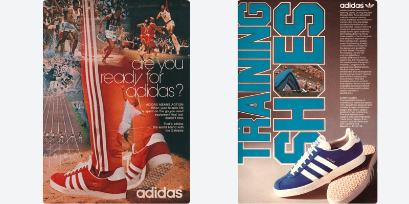 posters promoting the adidas Gazelle