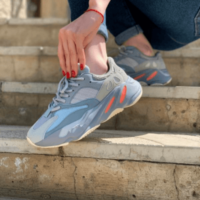 adidas Yeezy Boost 700 on women's feet