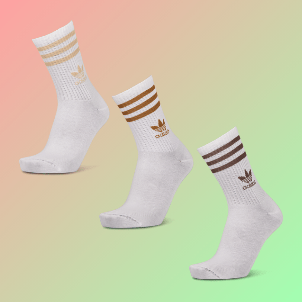 adidas Mid Cut Crew 3 Pack socks