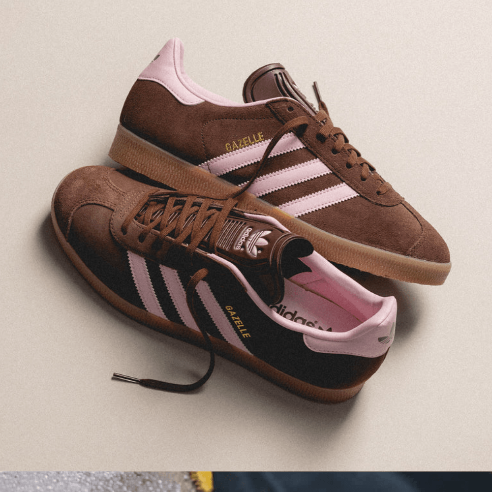 adidas gazelle brown pink