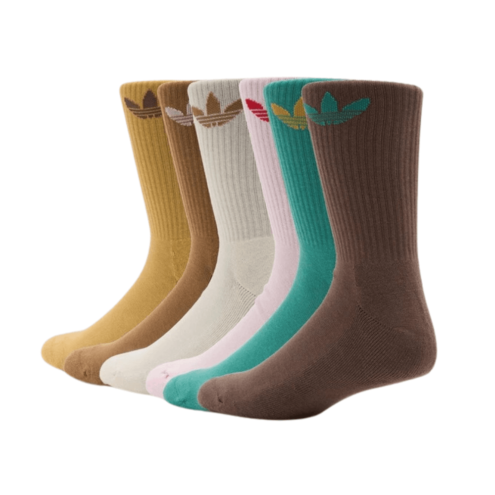 adidas Originals 6-Pack Trefoil Crew Socks 