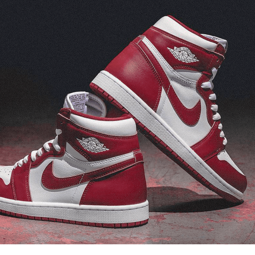 air jordan 1 high red and white