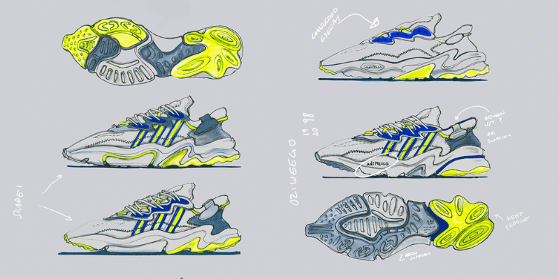 adidas Ozweego sketches