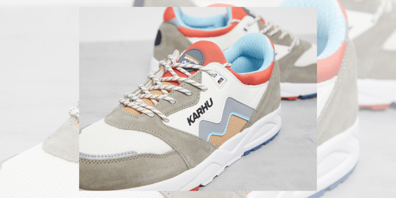 Karhu Aria 95 brown orange white blue sneaker