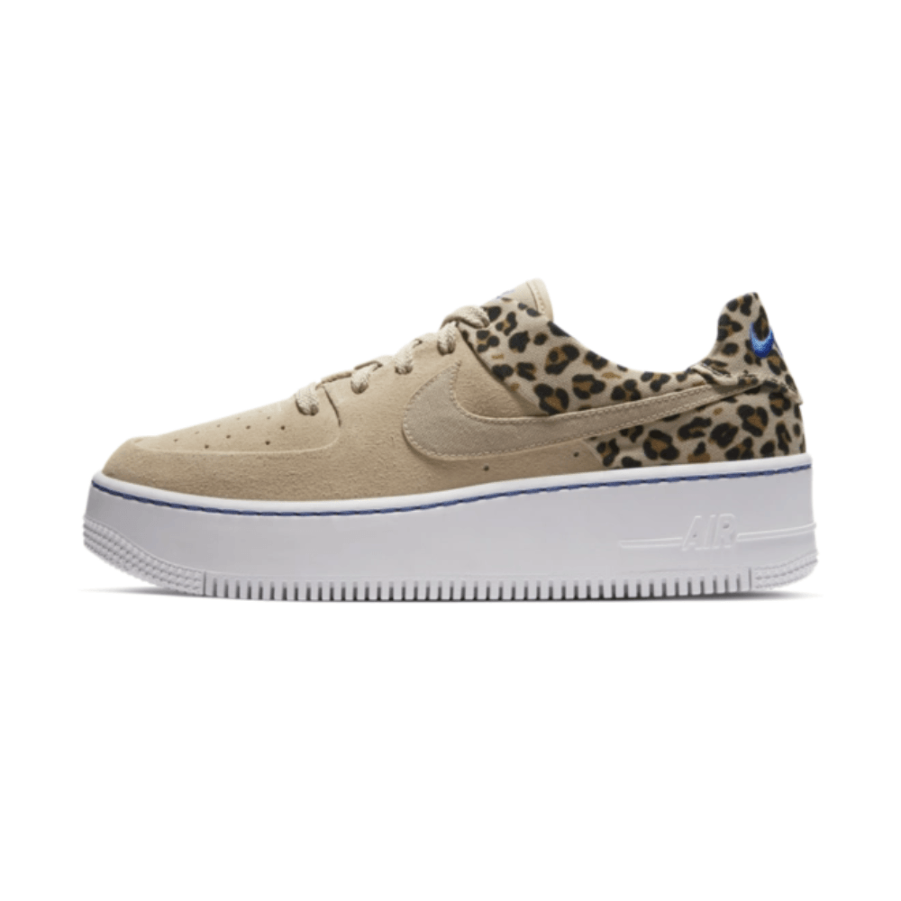 beige sneakers air force 1 leopard sage