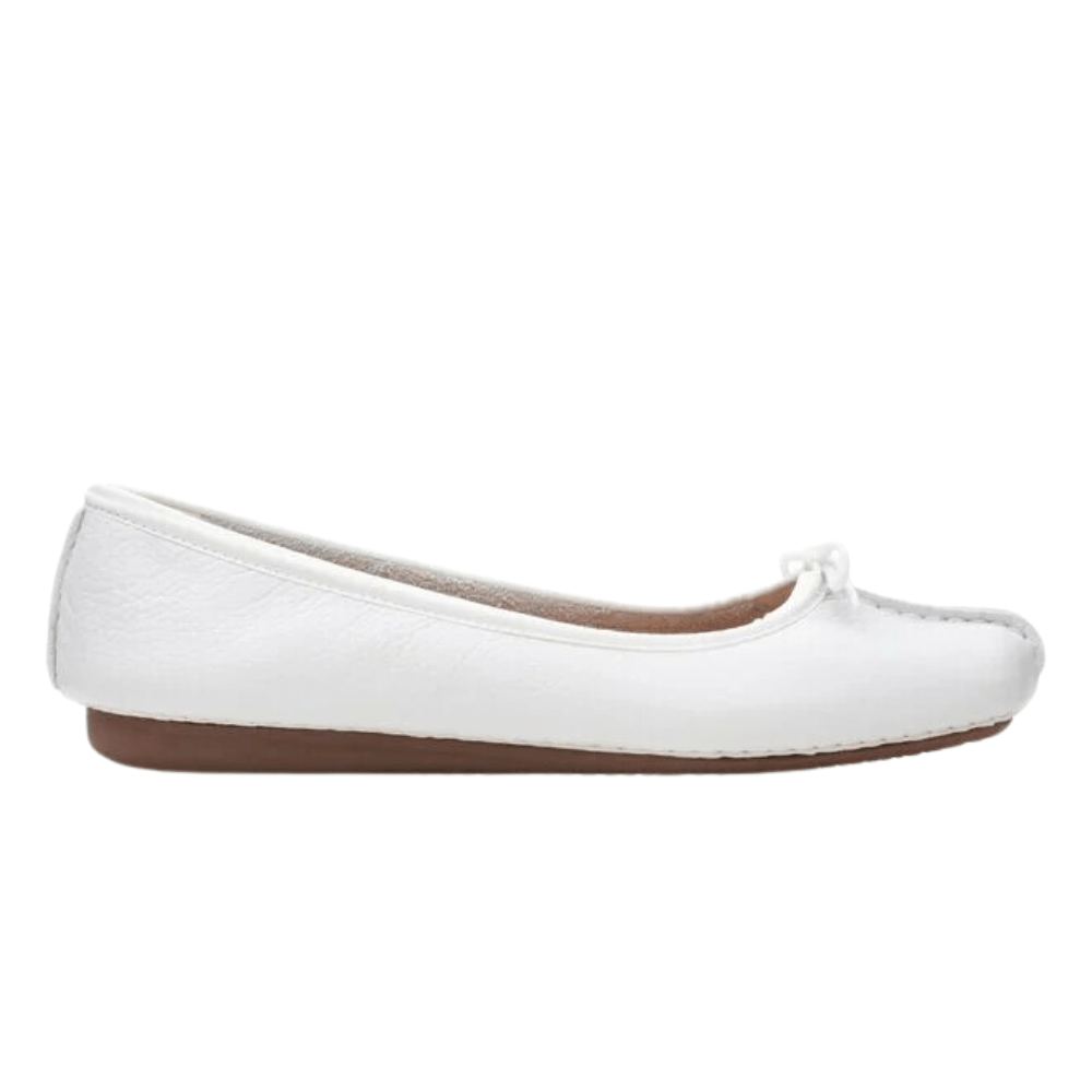 white clarks womens ballerinas