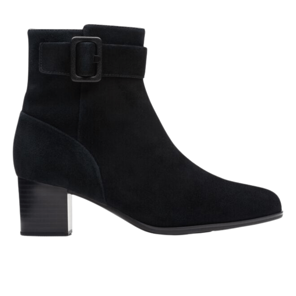 black clarks womens heeled boots