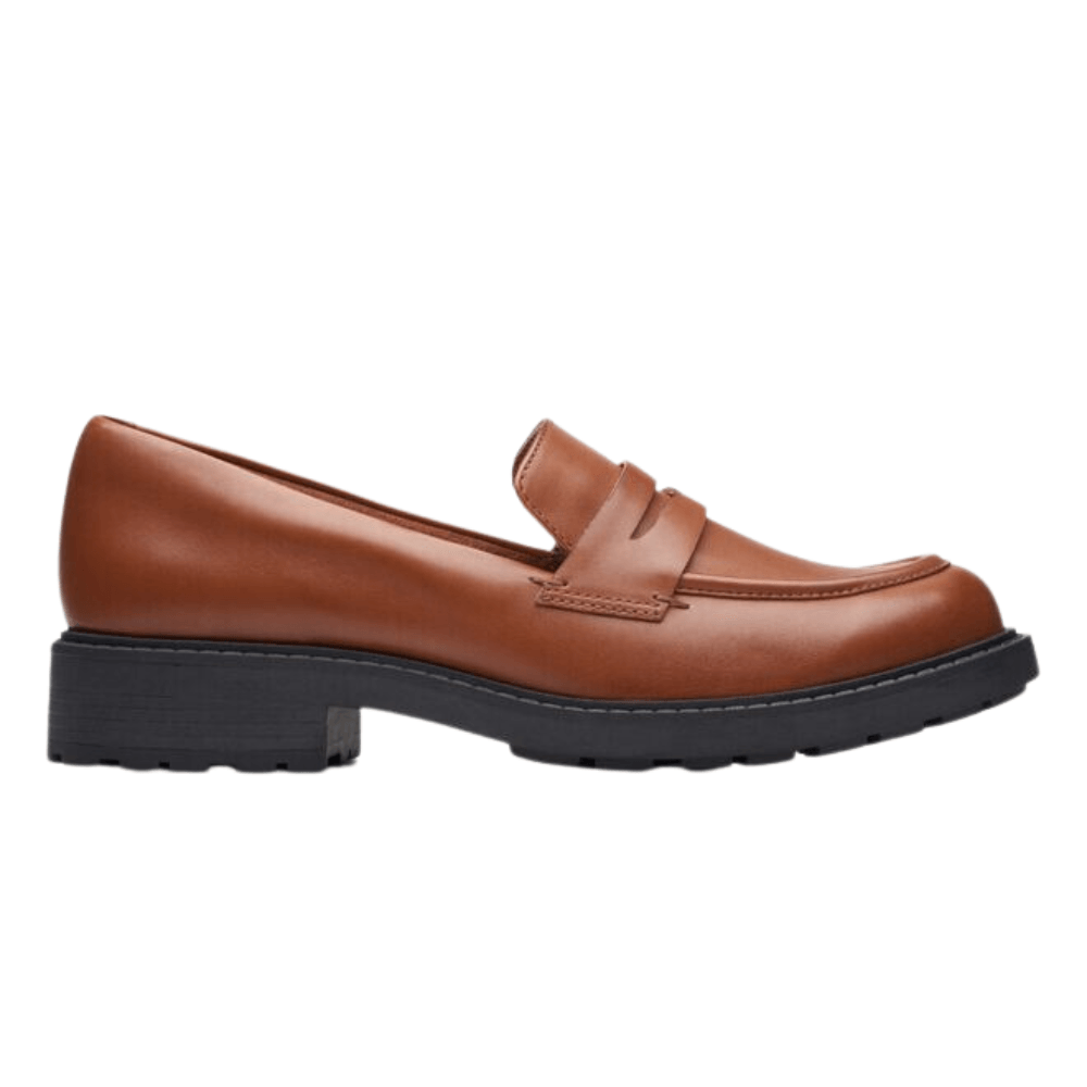 clarks womens brown loafers