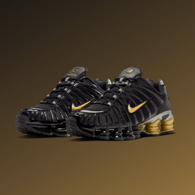 nike shox tl neymar jr collab black gold