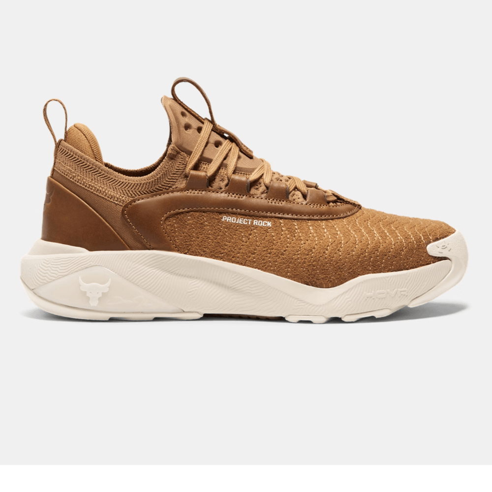 brown under armour project rock sneaker