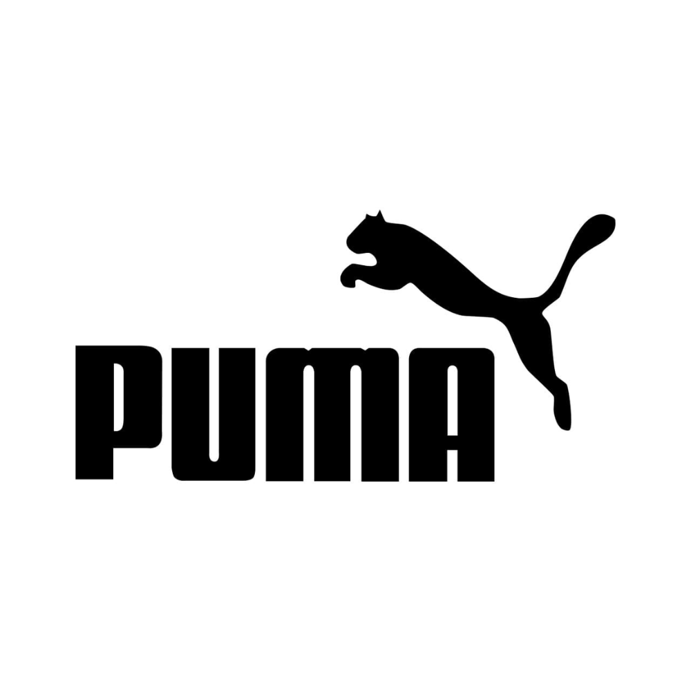 puma logo black on white