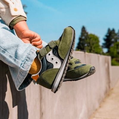 saucony shadow kid's green sneaker 