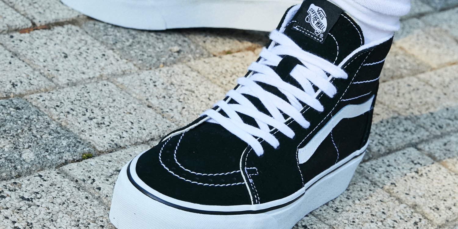 black vans sk8-hi sneakers