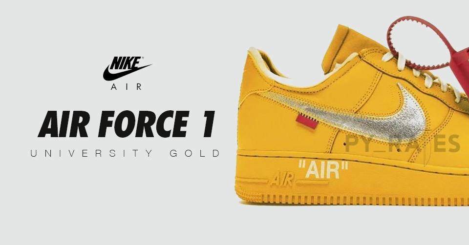 'University Gold', de nieuwe Off-White x Air Force 1 colorway