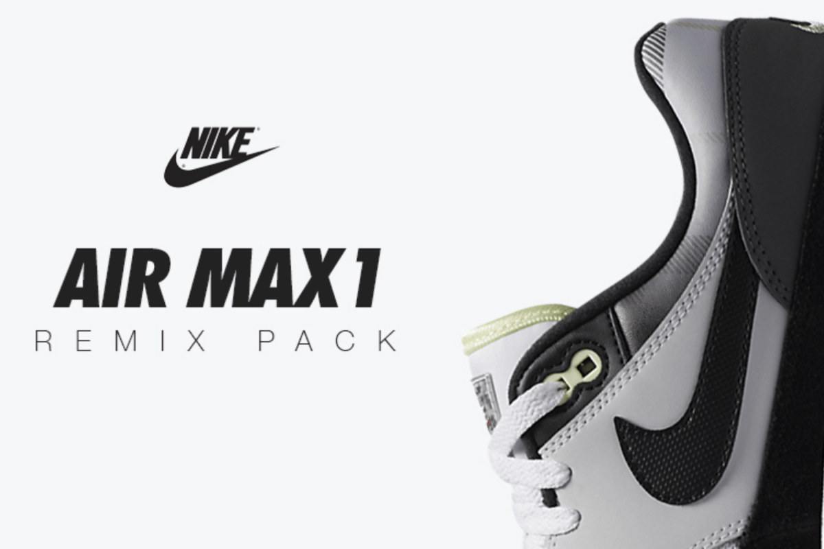 De iconische Air Max 1 verschijnt in een bijzonder &#8216;Remix Pack&#8217;