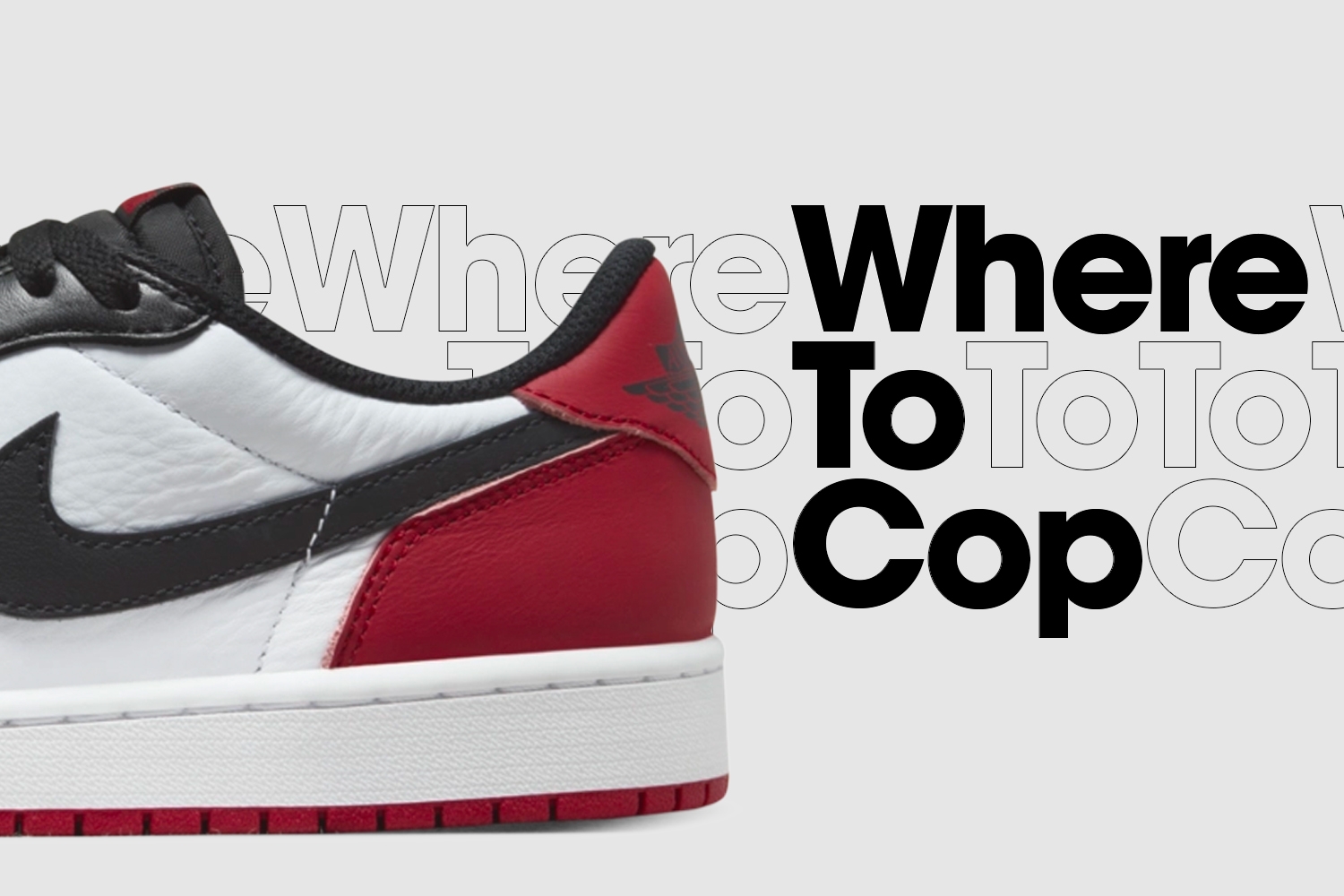 Where to Cop: Nike Air Jordan 1 Retro Low OG &#8216;Black Toe&#8217;