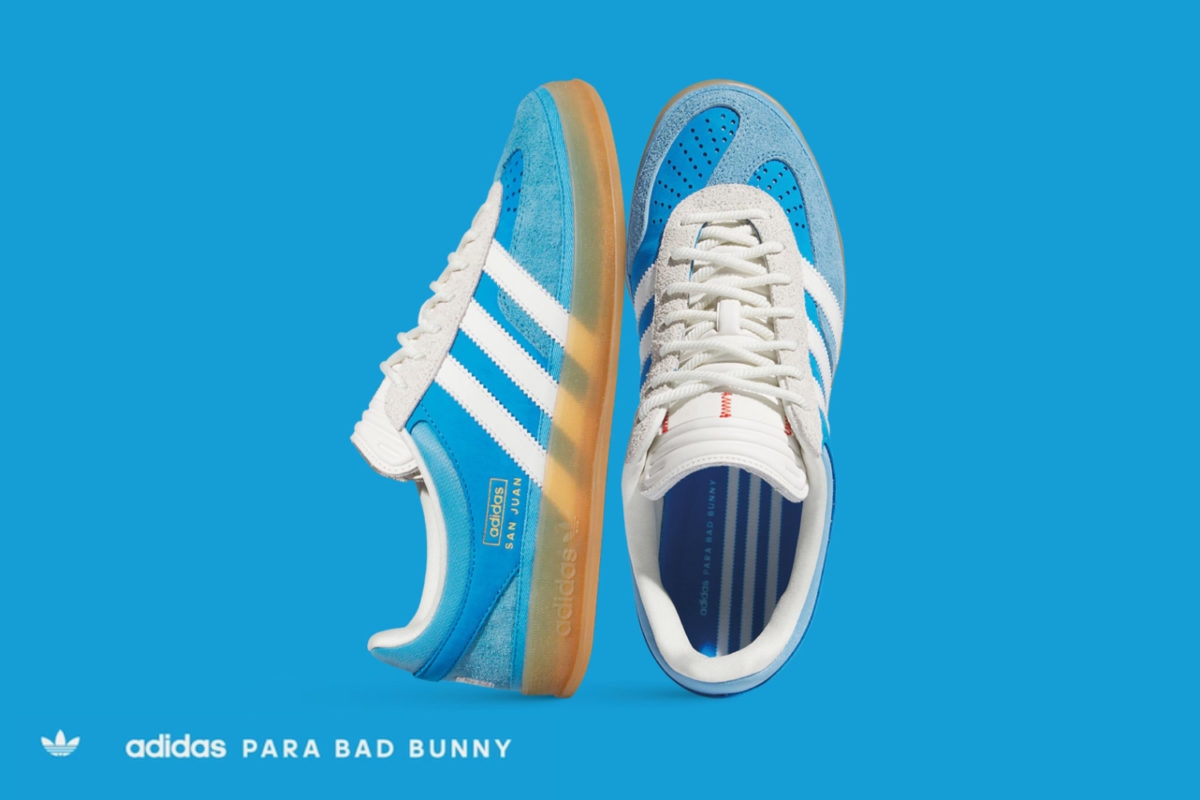 Release reminder: Bad Bunny x adidas Gazelle Indoor 'San Juan'