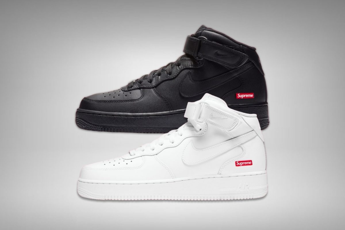 Supreme brengt kenmerkende box logo naar de Nike Air Force 1 Mid