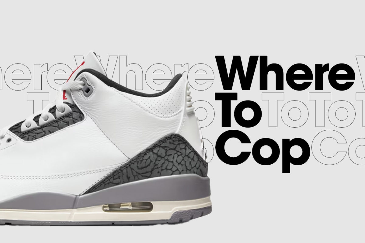 Where to cop: Air Jordan 3 Retro 'Cement Grey'