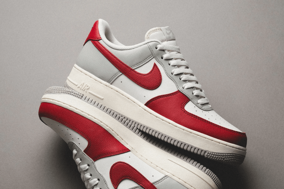 De Nike Air Force 1 Low 'Red Toe' gebruikt een uniek kleurenpalet