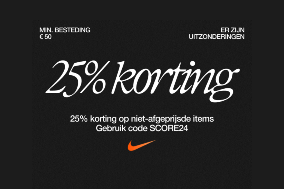 Bespaar 25% tijdens de Black Friday actie van Nike