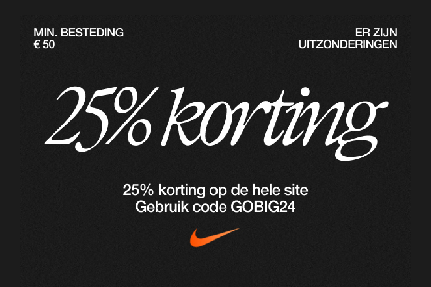 Bespaar 25% op bijna alles tijdens de Black Friday actie van Nike