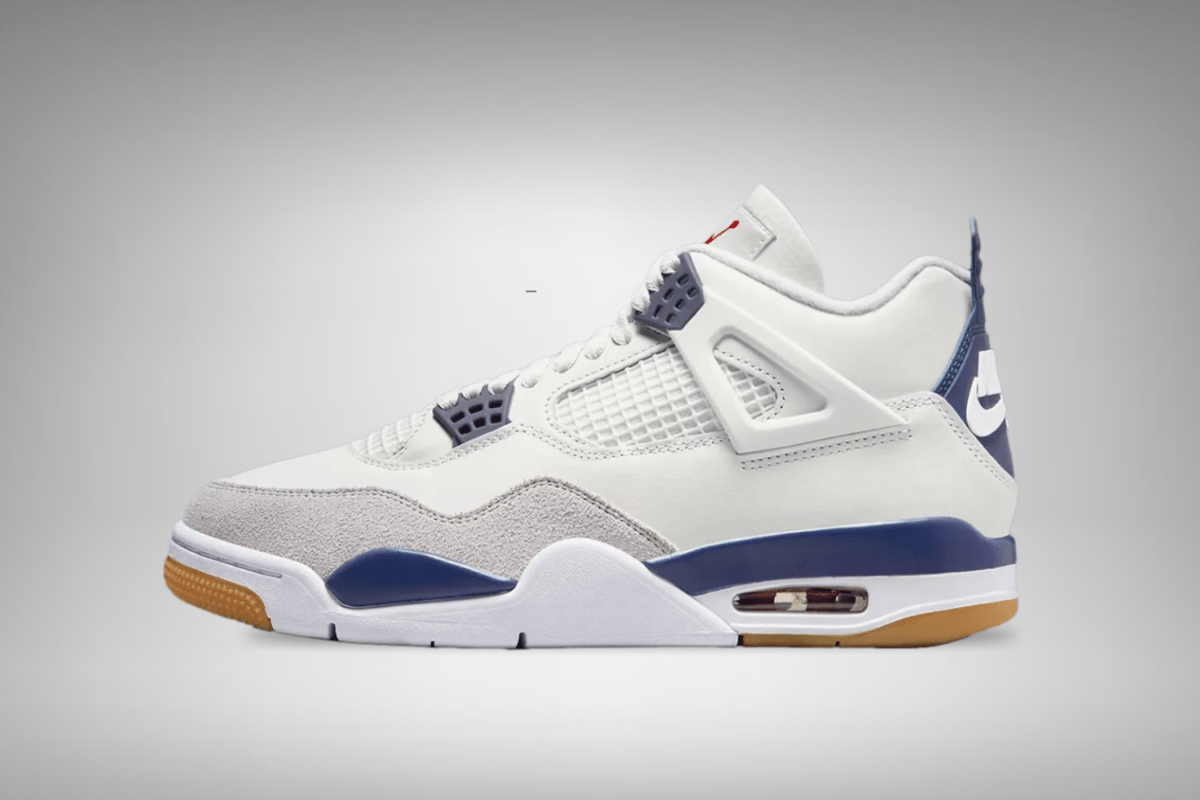 Nieuwe beelden van de Nike SB x Air Jordan 4 'Navy'